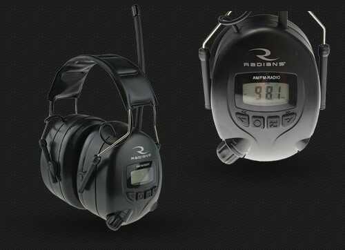 Radians Premium Classic Radio Ear Muff Black Frame Digital Tune AMFMD1C